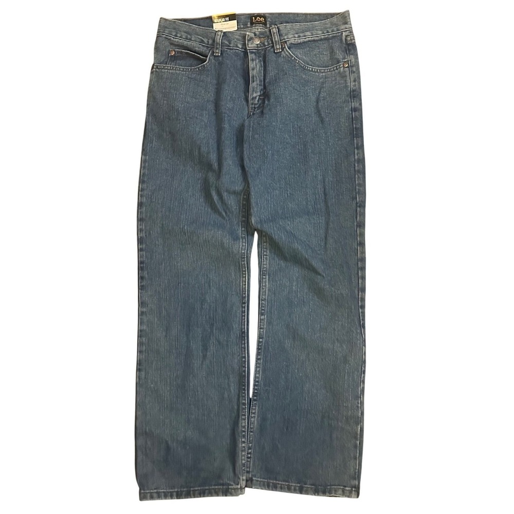 Lee Regular Fit Bootcut Jeans Mens 32x30 Blue Cotton Denim TZS-C877-003 NEW